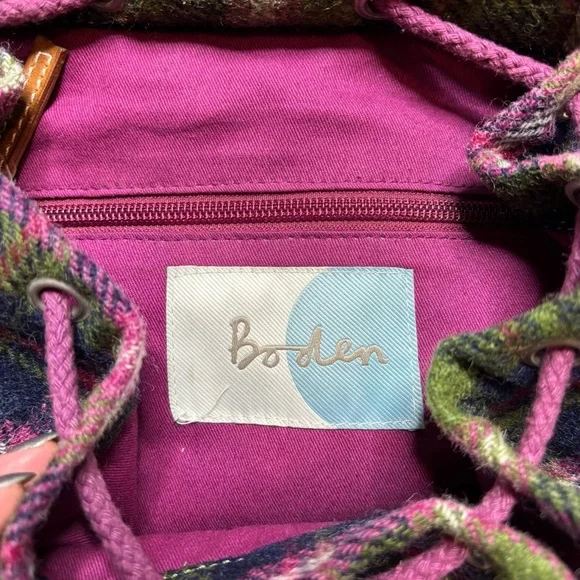 Boden Plaid Wool Backpack - Picture 3 of 4